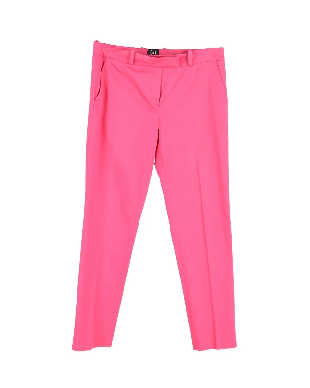 Alexander McQueen Cropped Trousers in Pink Cotton