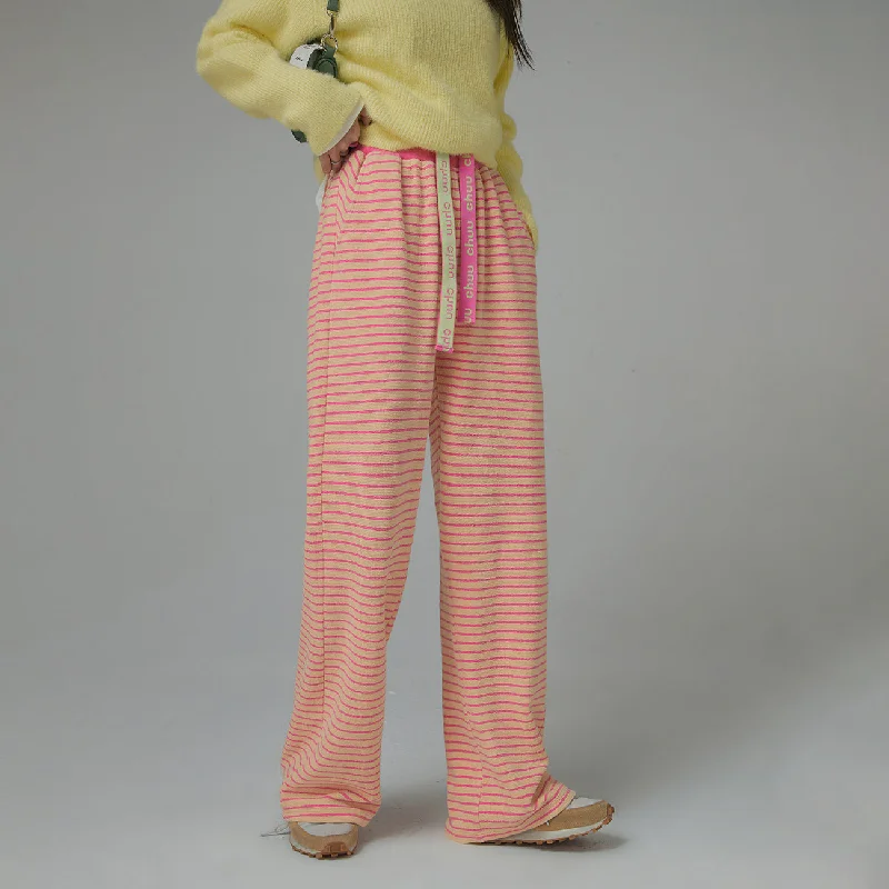 Workday Wind Stripe Wide Casual Pants