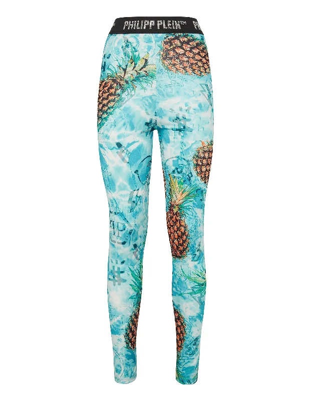 Jogging Leggings Stones Pineapple Skies