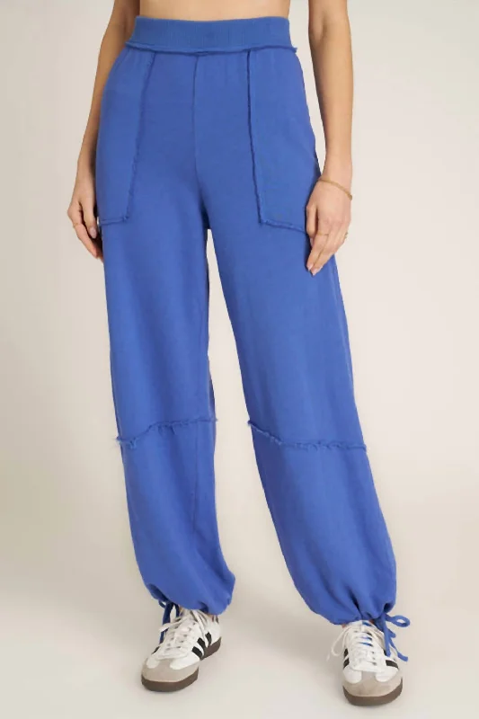 Mystic Parachute Terry Jogger In Blue Moon