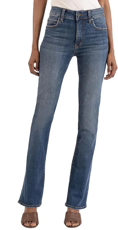 Natalie High Rise Fab Ab Bootcut Jeans In Allied Wash