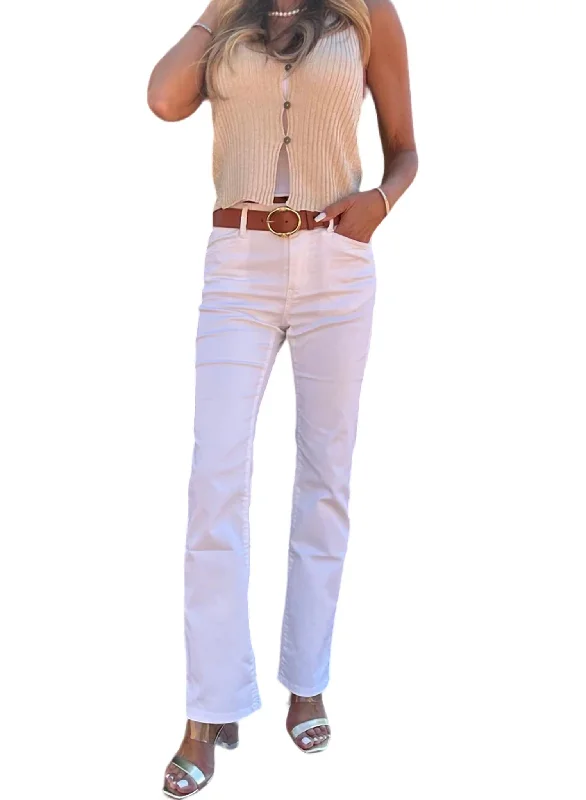 Novel Pants In White Check