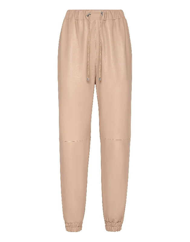 Soft Leather Jogging Trousers